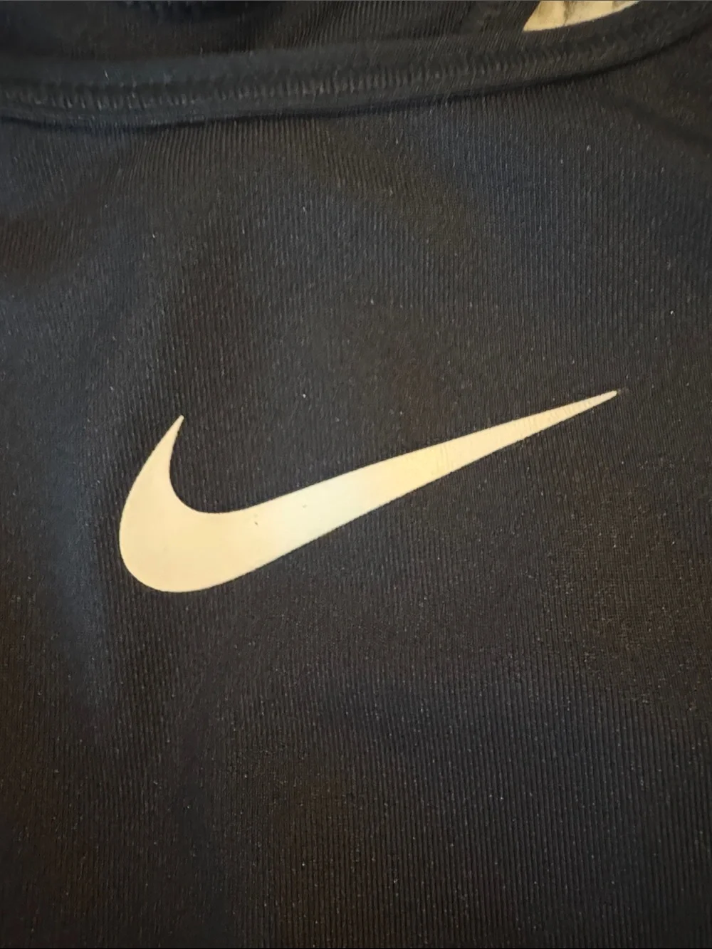 Nike Navy Racerback Sports Bra with White Swoosh
